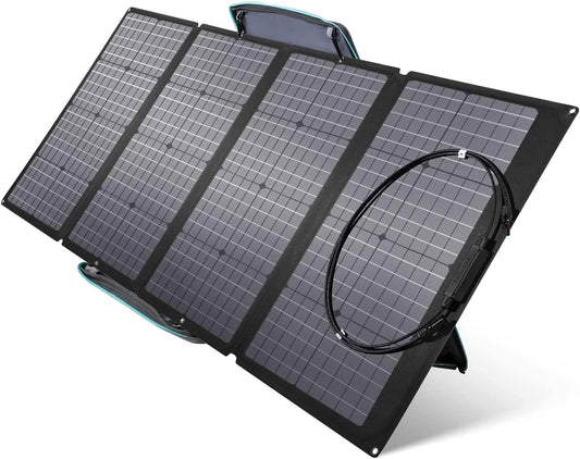 EF ECOFLOW 160W Portable Solar Panel for EFDELTA/RIVER series, Foldable Solar Charger Chainable for Power Station Waterproof IP67 for Outdoor Camping RV