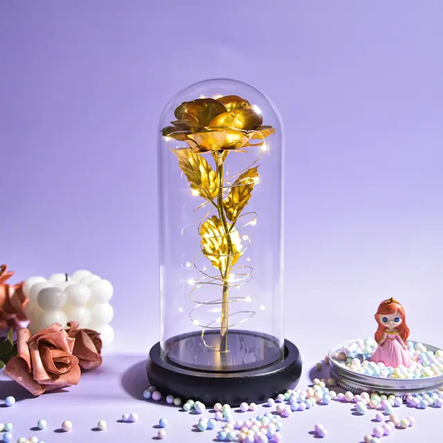 Beauty And The Beast Preserved Roses In Glass